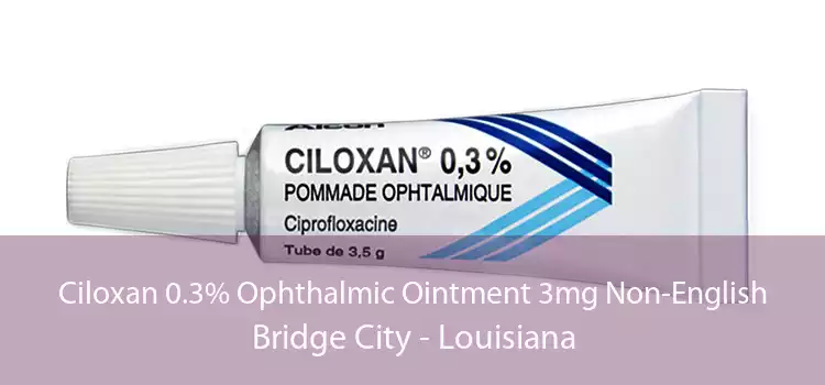 Ciloxan 0.3% Ophthalmic Ointment 3mg Non-English Bridge City - Louisiana