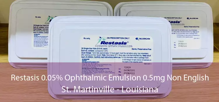 Restasis 0.05% Ophthalmic Emulsion 0.5mg Non English St. Martinville - Louisiana